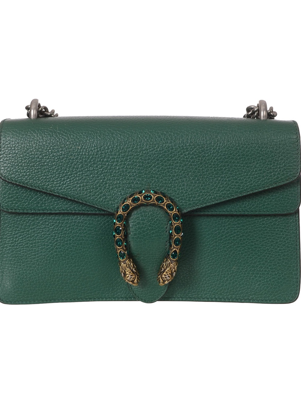 ♥️Gucci Small Dionysus Green Leather Shoulder Bag with Embellished Horsebit♥️